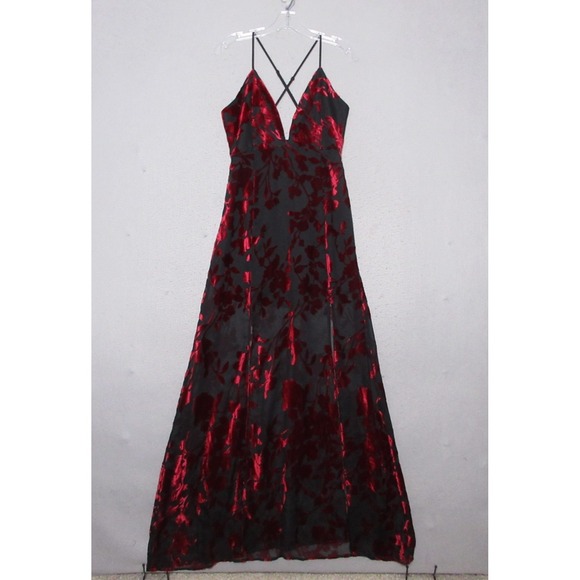 Tobi Dresses & Skirts - Tobi Dress Small Floral Velvet Burnout Maxi Sheer Y2K Whimsigoth Fairy Vamp Goth